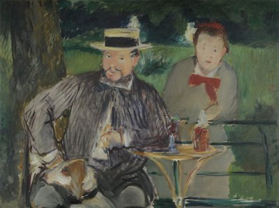 Portrait of Ernest Hoschedé and His Daughter Marthe by Édouard Manet