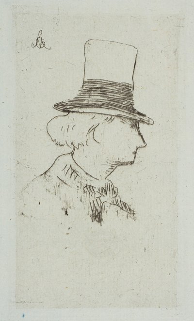 Portrait of Charles Baudelaire in Profile by Édouard Manet