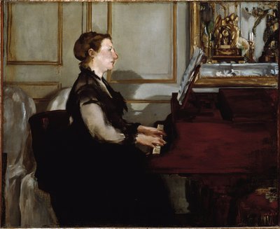 Portrait of Madame Manet (Suzanne Leenhoff) at the Piano by Édouard Manet