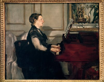 Portrait of Madame Manet at the Piano by Édouard Manet