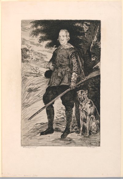 Portrait of Philip IV, King of Spain, after Diego Velazquez by Édouard Manet