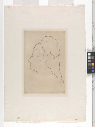 Profile of Eva Gonzales Turned to the Left by Édouard Manet