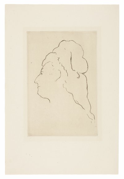 Profile of Eva Gonzales, Turned to the Left by Édouard Manet