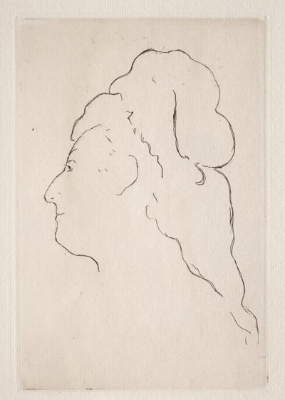 Profile of Eva Gonzalès Turned to the Left by Édouard Manet