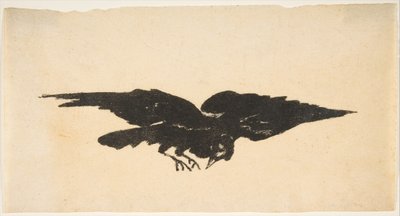 The Flying Raven, Ex Libris for The Raven by Edgar Allan Poe by Édouard Manet