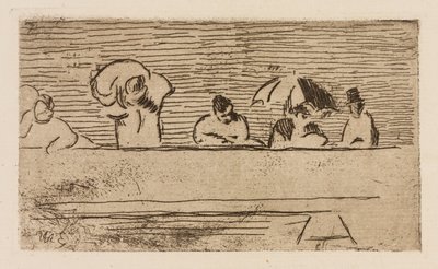 The Parapet of the Bridge, plate 5 from The River by Édouard Manet