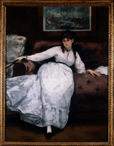 The Rest (Portrait of the Woman Painter Berthe Morisot on a Couch) by Édouard Manet