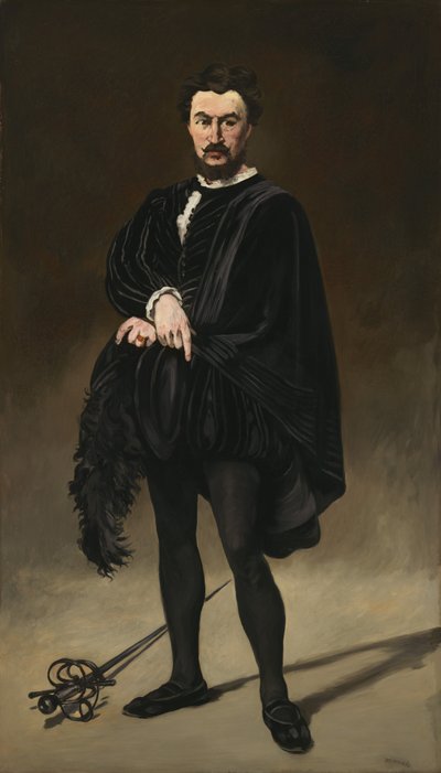 The Tragic Actor Rouvière as Hamlet, 1866 by Édouard Manet