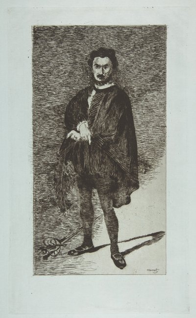 The Tragic Actor: Rouvière in the Role of Hamlet by Édouard Manet