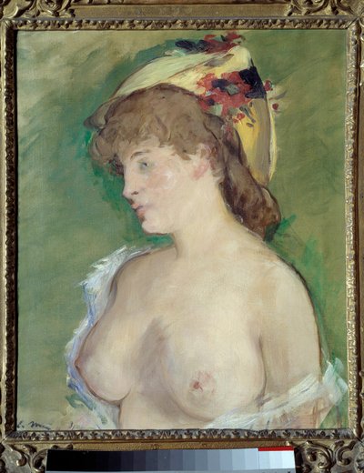 The blonde with topless by Édouard Manet