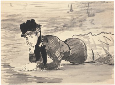 Woman Lying on the Beach. Annabel Lee by Édouard Manet
