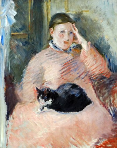 Woman with a Cat by Édouard Manet