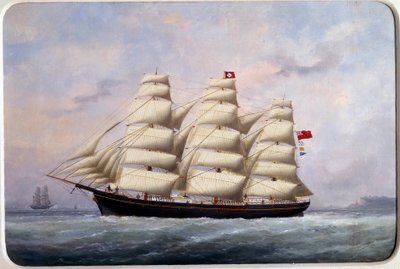 The sailboat William Lawrence by Edouard Marie Adam