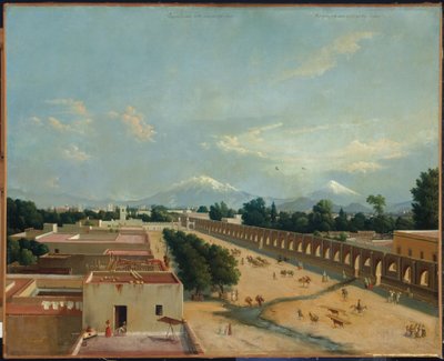 Chapultepec Aqueduct by Edouard Pingret