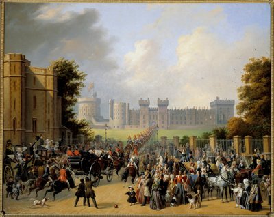 Arrival of Louis Philippe I at the Castle of Windsor on October 8, 1844 by Edouard Pingret