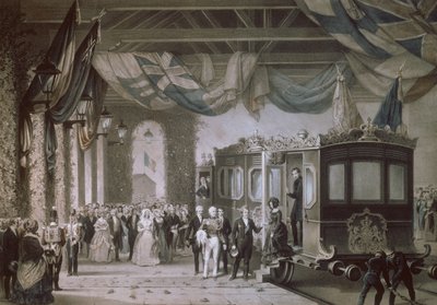 Queen Victoria and Prince Albert Arriving at Gosport Station, Hampshire, 1846 by Edouard Pingret