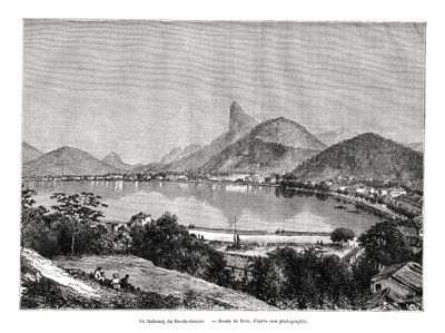 A suburb of Rio de Janeiro, Brazil by Edouard Riou