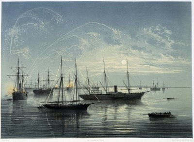 Inauguration of the Suez Canal by G. Nicole. 1869 by Edouard Riou