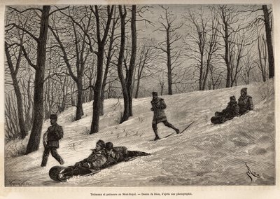 Luges and Skaters at the Plateau du Mont-Royal by Edouard Riou