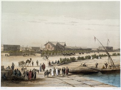 Scene and view of the canal in “Inauguration of the Suez Canal by G. Nicole. 1869 by Edouard Riou
