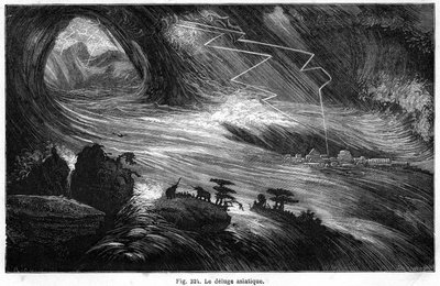 The Asian Deluge: A Catastrophe That May Have Inspired the Deluge Described in the Bible: from the Book of Louis Figuier “La Terre avant le deluge”, Edition Hachette 1872 by Edouard Riou