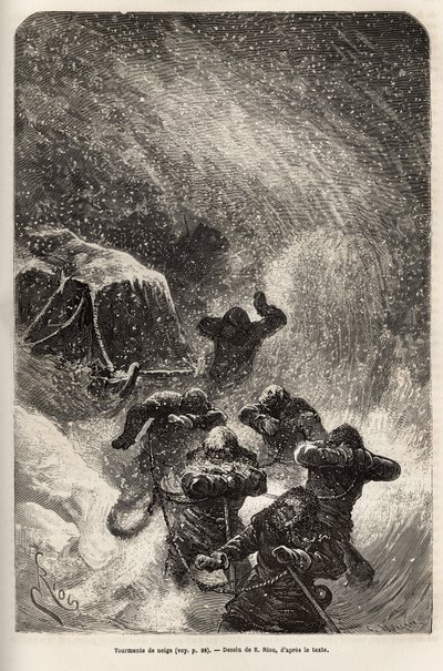 The Crew of the Ship La Germania Surprised by a Snow Storm by Edouard Riou