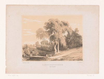 Landscape Study by Edouard Taurel