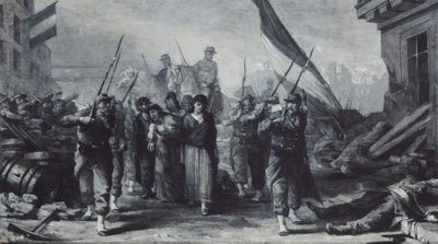 Hôtel de Ville fire in 1871 by Edouard Toudouze