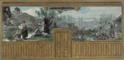 Sketch for the Arcueil-Cachan Town Hall: The Works of Arcueil by Edouard Vimont