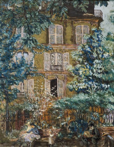 Facade of the house on the square by Edouard Vuillard