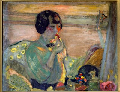 French Comedian Marthe Mellot Wearing Makeup by Edouard Vuillard