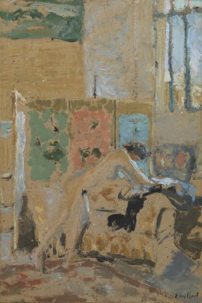 Interior with a Screen by Edouard Vuillard
