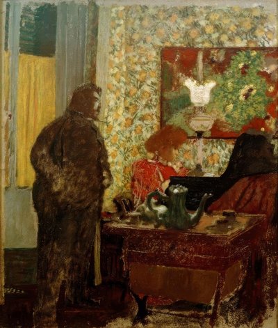 Interior with Misia Natanson at the Piano (Cipa Listening to Misia) by Edouard Vuillard