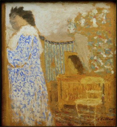 Interior with Woman by Edouard Vuillard