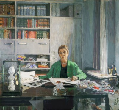 Jeanne Lanvin in Her Studio, Rue du Faubourg Saint-Honoré by Edouard Vuillard
