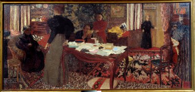 Large Interior with Six Characters by Edouard Vuillard