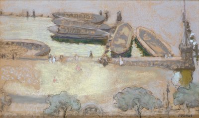 Loschplatz on the Aussenalster by Edouard Vuillard