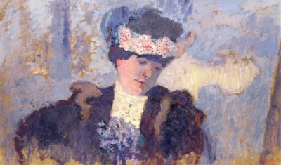 Madame Hessel Wearing a Hat Decorated with Flowers by Edouard Vuillard