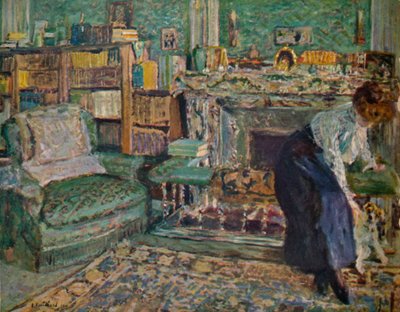 Marguerite Chapin in Her Apartment with Her Dog by Edouard Vuillard