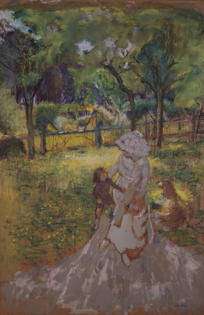 Mother and Child in the Garden Morning in the Orchard by Edouard Vuillard