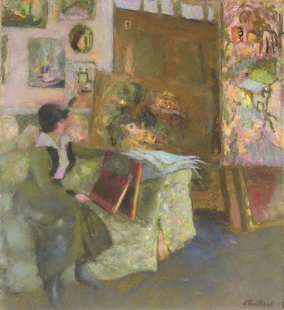 Model on a Green Couch by Edouard Vuillard