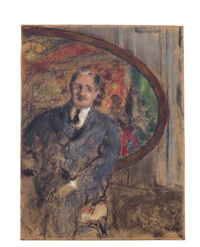 Monsieur Bénard in Front of "Le Grand Teddy" by Edouard Vuillard