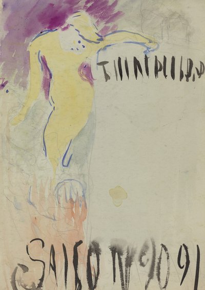 Program Design for the Théâtre Libre [verso], c. 1890 by Edouard Vuillard