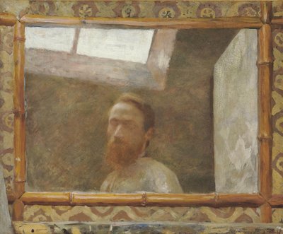 Self-Portrait with a Bamboo Mirror, c. 1890 by Edouard Vuillard
