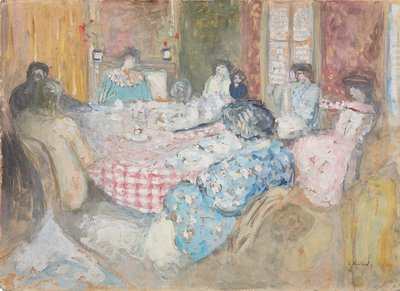 The Checkered Tablecloth by Edouard Vuillard