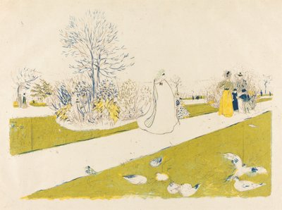 The Tuileries Garden, published 1896 by Edouard Vuillard