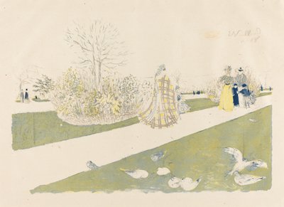 The Tuileries Garden, published 1896 by Edouard Vuillard