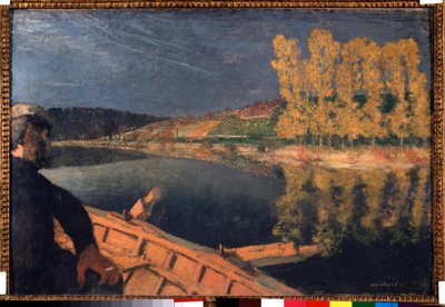 The Smuggler. Cipa (Xavier Cyprien) Godebski on the Yonne River by Edouard Vuillard
