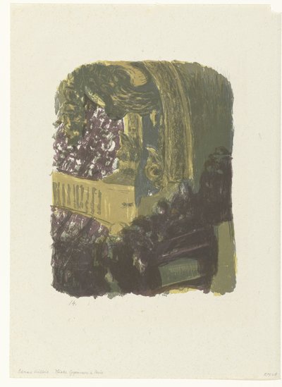 Tribune and Balconies with Audience in Théâtre Gymnase in Paris by Edouard Vuillard