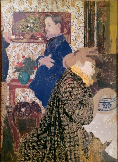 Vallotton and Misia in the Dining Room at Rue Saint-Florentin by Edouard Vuillard